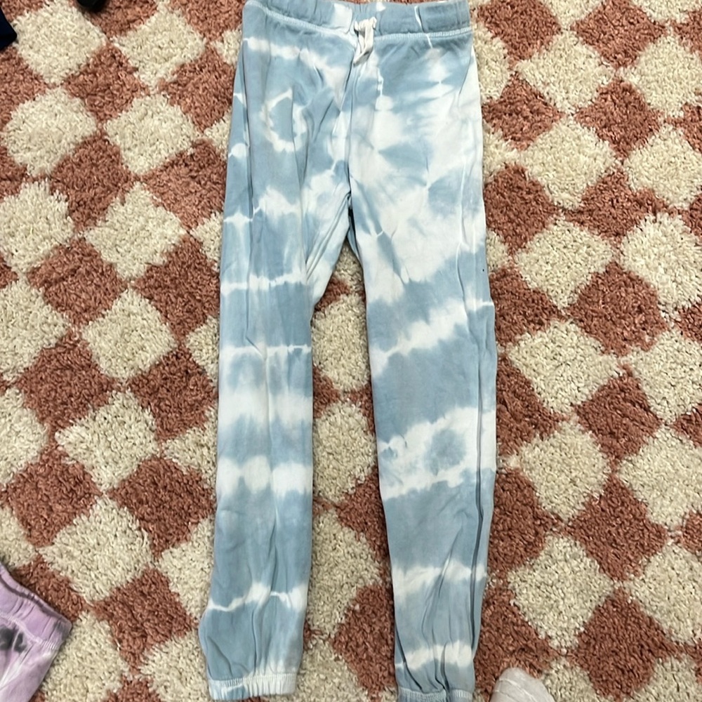 3 tie dyed girls size medium sweatpants